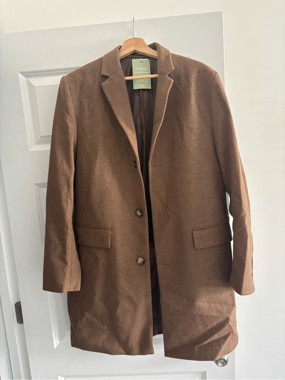 Men’s M Brown Topcoat / Overcoat – New With Tags